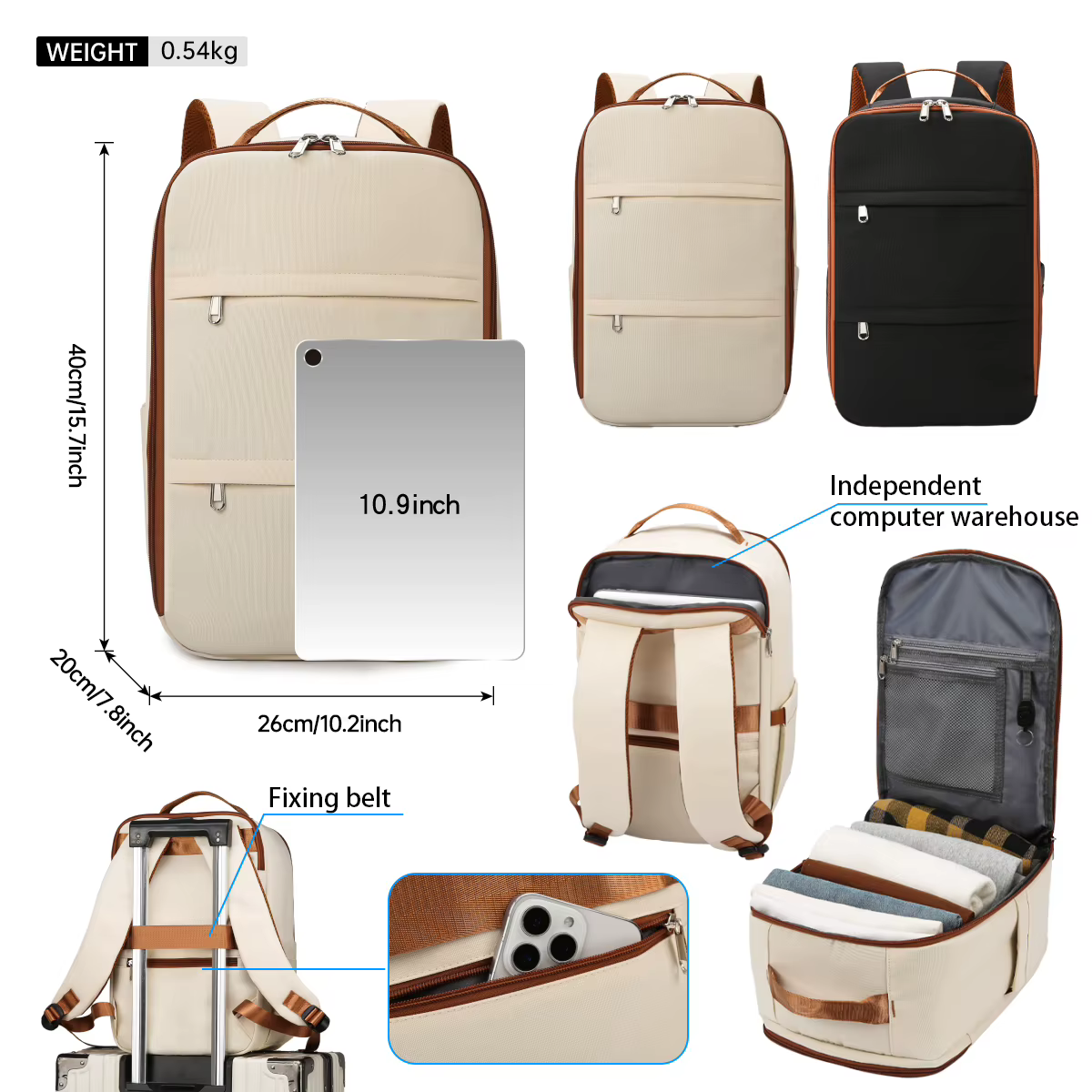 Sac à dos de voyage de grande capacité