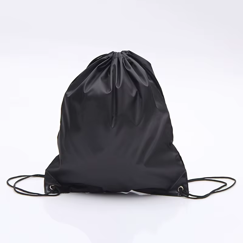 Sac de sport portable noir, sac à dos de cyclisme avec cordon de serrage, sac à chaussures de gym, sac à dos pour vêtements, 5 pièces