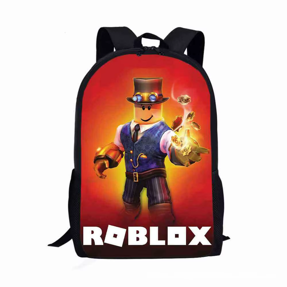 New ROBLOX Virtual World Co-branded Schoolbag for Boys, Middle and High School Students, Large Capacity