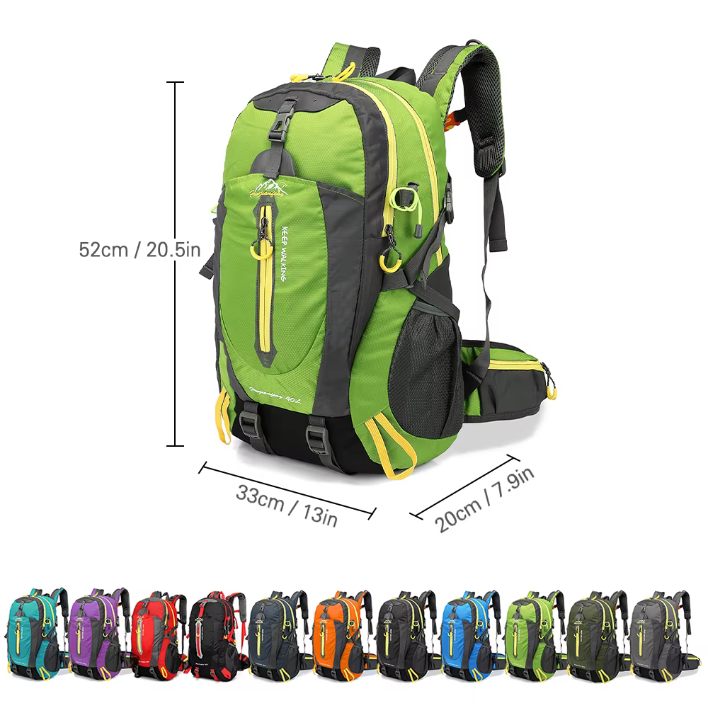 40L résistant à l'eau voyage sac à dos Camp randonnée ordinateur portable sac à dos Trekking escalade sacs à dos pour hommes femmes
