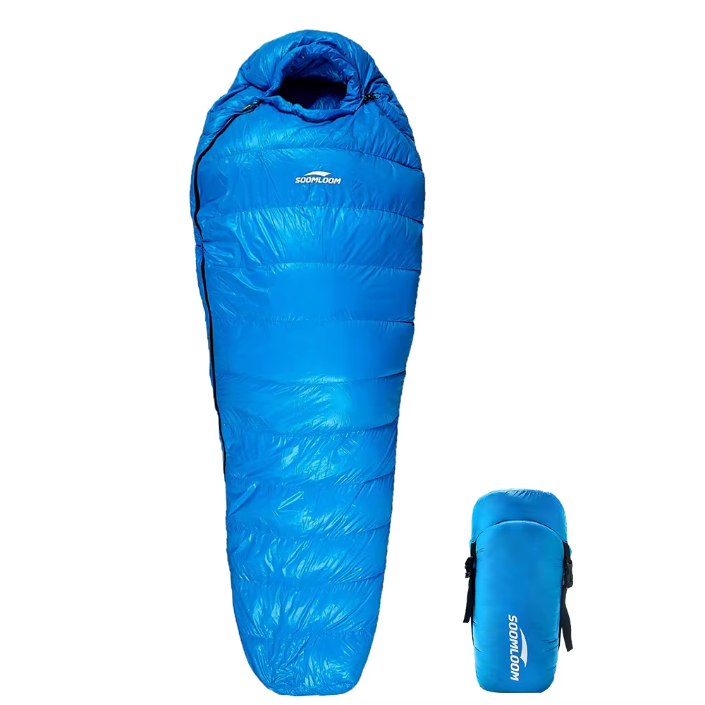 Soomloom garder au chaud en duvet rempli adulte momie Style sac de couchage pour l'hiver en plein air Camping voyage