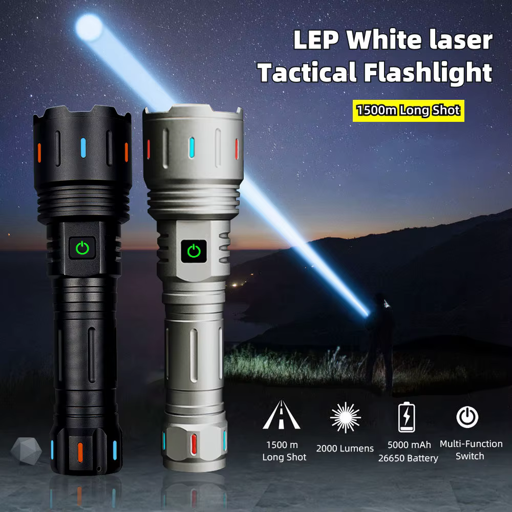 2025 lampe de poche LED la plus puissante Rechargeable 800W lampes