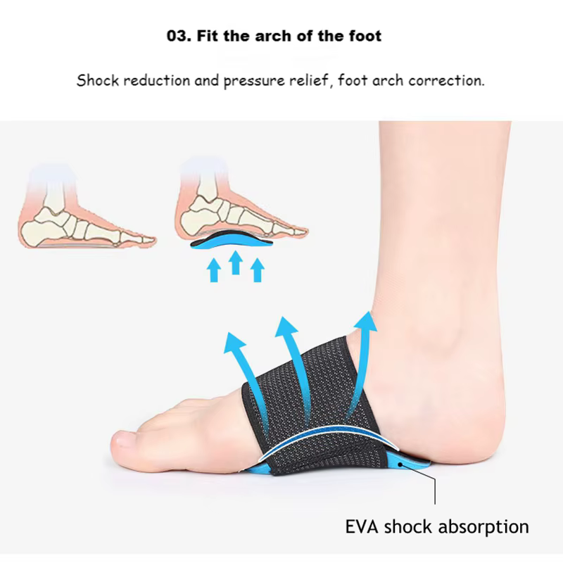 1 paire de semelles orthopédiques pour pieds plats