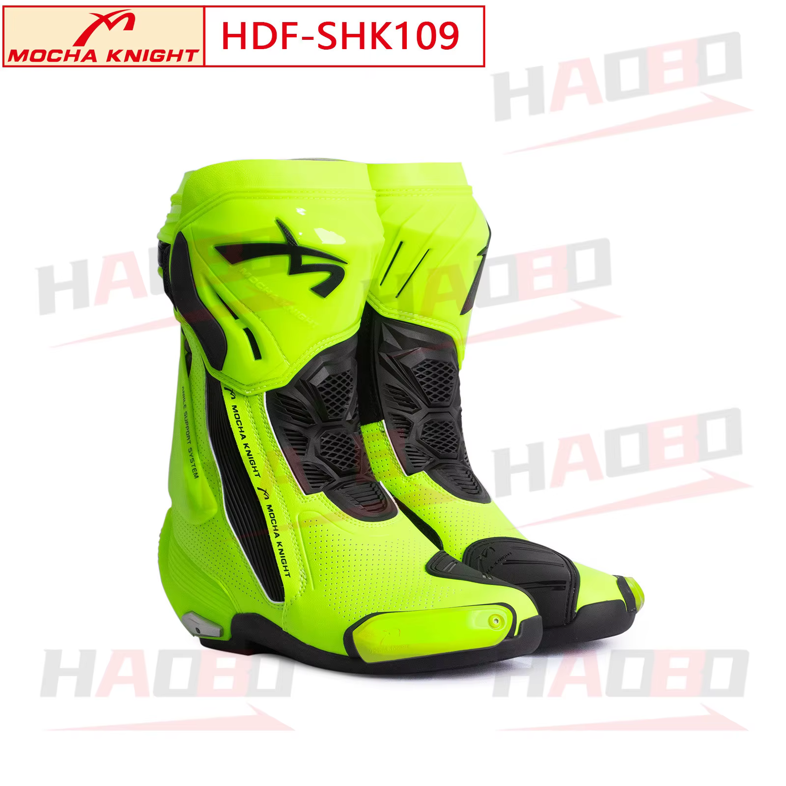 Bottes de course pour moto MOCHA SH109, perforées, respirantes, professionnelles, pour motocross, bottes de moto Knight, certifiées CE