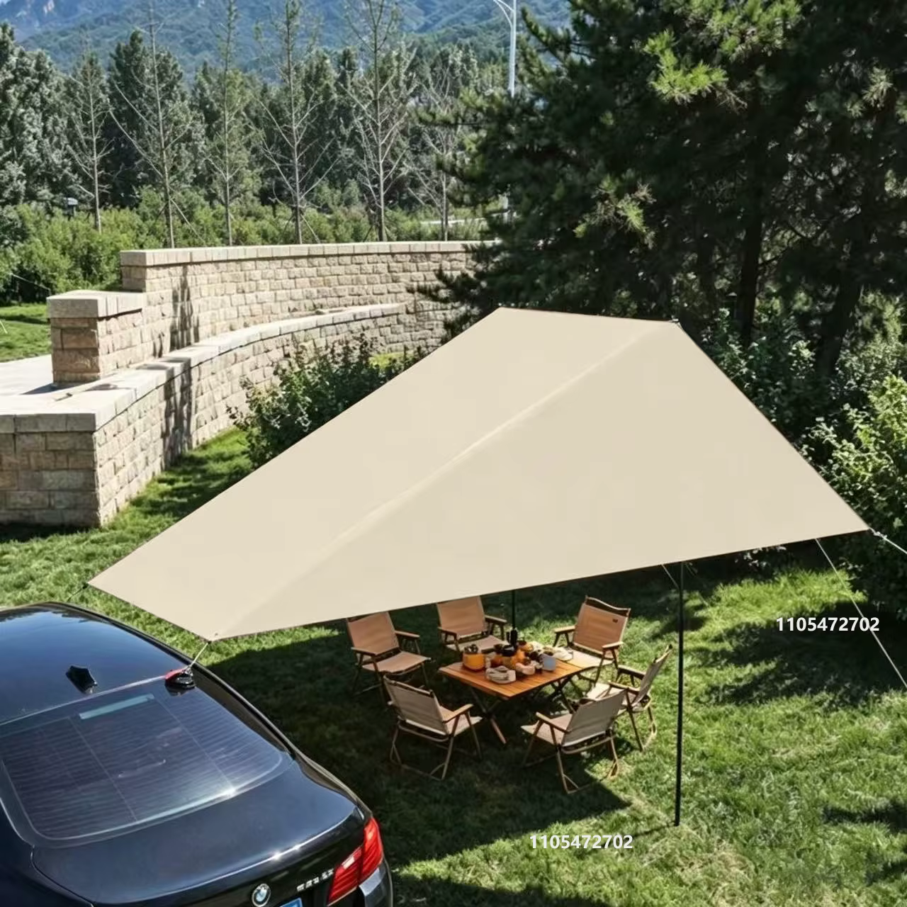 Tente Pare-Soleil Latérale pour Voiture en Forme de Chauve-Souris
