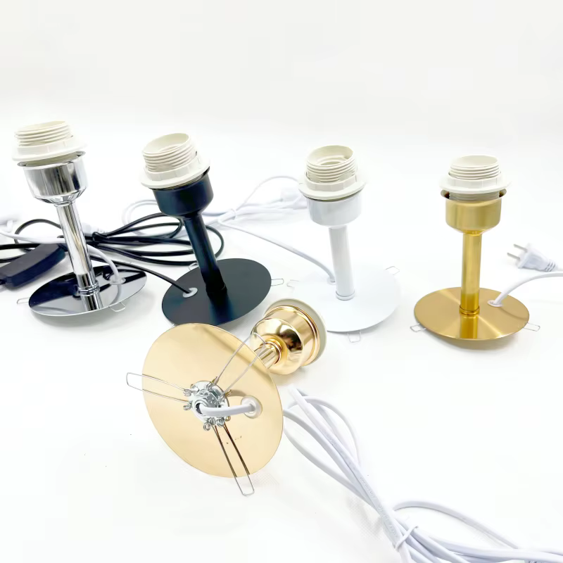 Lampe en céramique E27, lampe en verre, lampe vase, abat-jour fait main DIY pour lampe de table, support de lampe, base de lampe à fixation par ressort pour bouche de bouteille