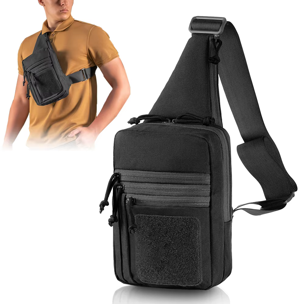 Sac à bandoulière d'extérieur, sac de poitrine dissimulé, sac à dos Convertible pour la chasse et le Camping