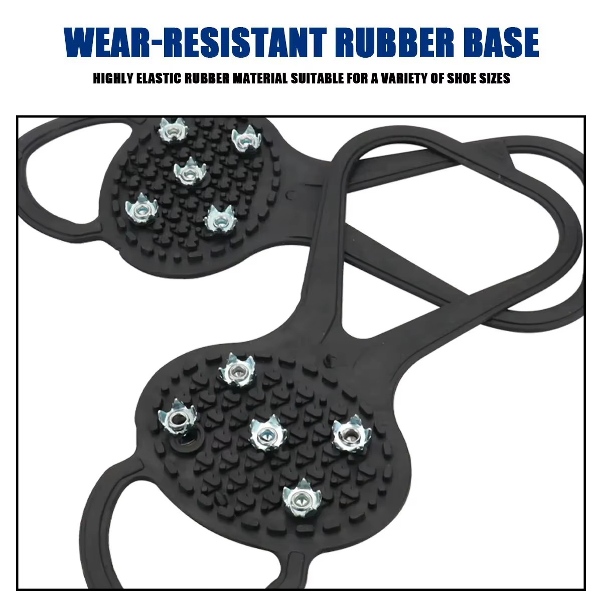1 paire 5 goujons anti-dérapant glace neige Camping chaussures de marche bottes de sécurité d'hiver Crampons d'escalade professionnels universels