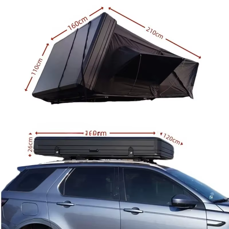 Tente de toit automatique à coque rigide en aluminium et ABS extra large 2025, installation rapide pour le camping en voiture