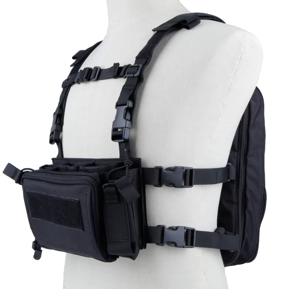 Sac d'alpinisme en plein air de l'armée unisexe Flatpack D3 Plus sac à dos d'hydratation plate-forme de poitrine gilet fusil AK M4 cintre utilitaire pochette ventrale