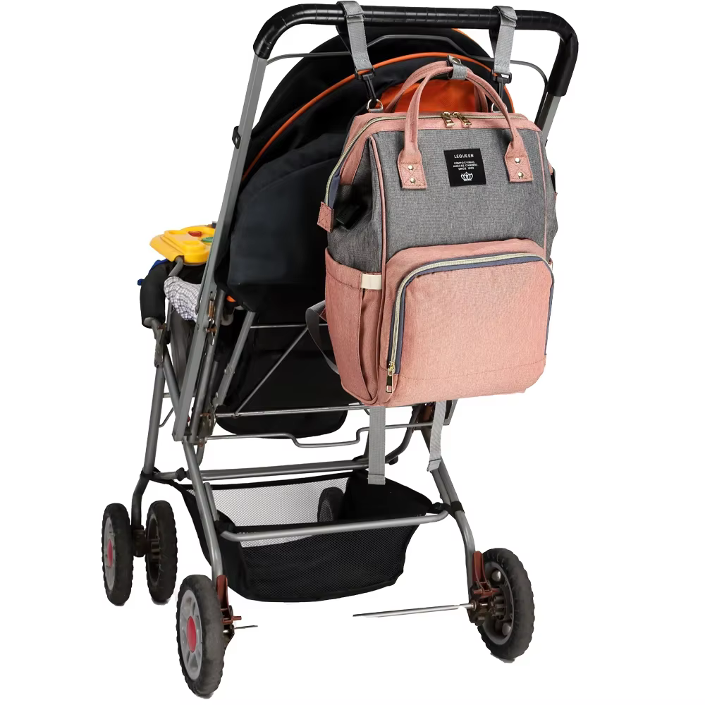 Lequeen MUNIALTER-Sac à couches pour bébé, sac à dos à langer, sac de poussette de grande capacité, sac à dos de voyage pour les soins de bébé