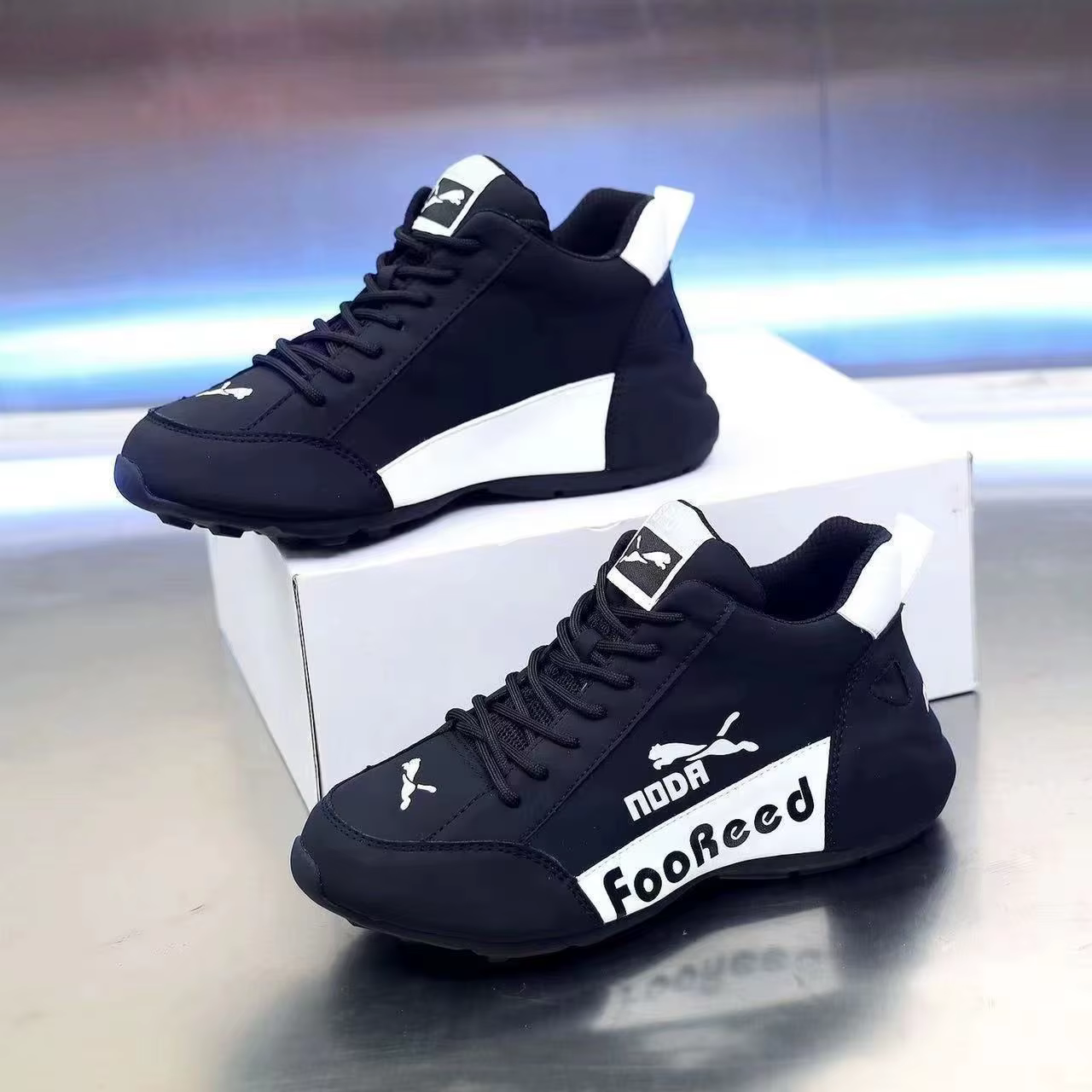 Nouvelles Chaussures Décontractées Couple Printemps 2026 – Baskets Sport Légères Homme Femme à Talon Plat Confortables Bout Rond en PU Doublure Maille