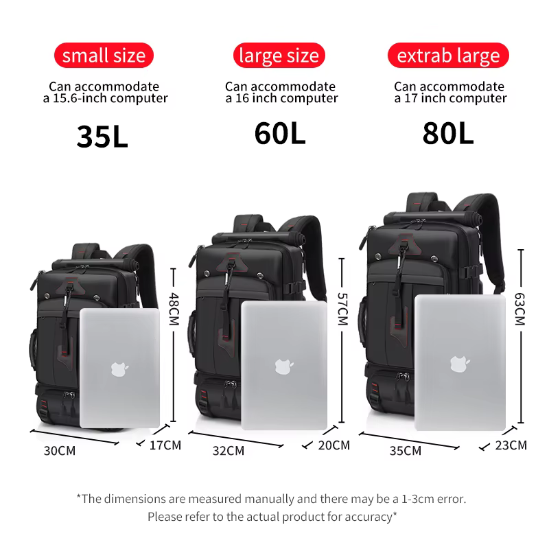Sac à dos de voyage pour hommes, sac à dos décontracté pour hommes pour les voyages, grand sac à dos pour les voyages, 70 litres L, capacité super grande