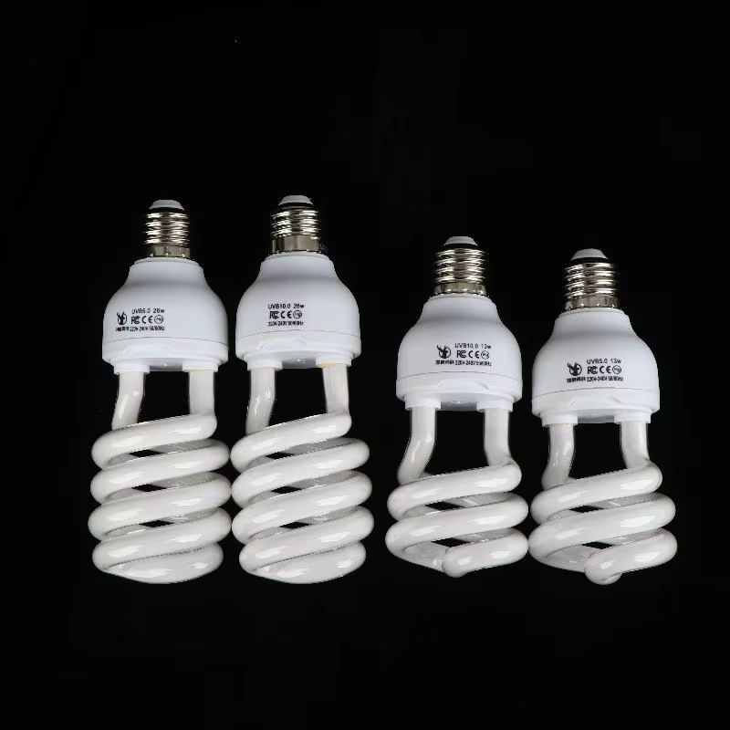 1 pièces 13W/26W rayons UV économie d'énergie Terrarium lumière de se prélasser 5.0 10.0 UVB lampe pour Reptile tortue lézard serpent Reptiles lampes chauffantes