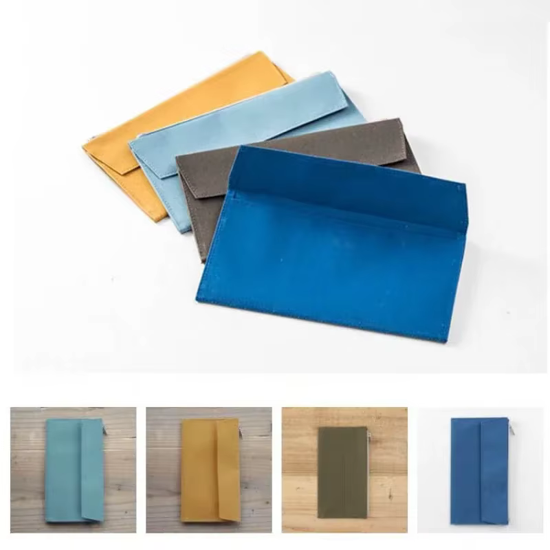 Womthenon – sac de rangement en toile imperméable à fermeture éclair TN, sac de rangement pour Journal de bord, carnet de notes de voyage, fente pour carte de billet