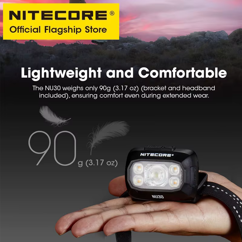 NITECORE NU30 Lampe de sauna aste USB-C 500 Lumens Lumière