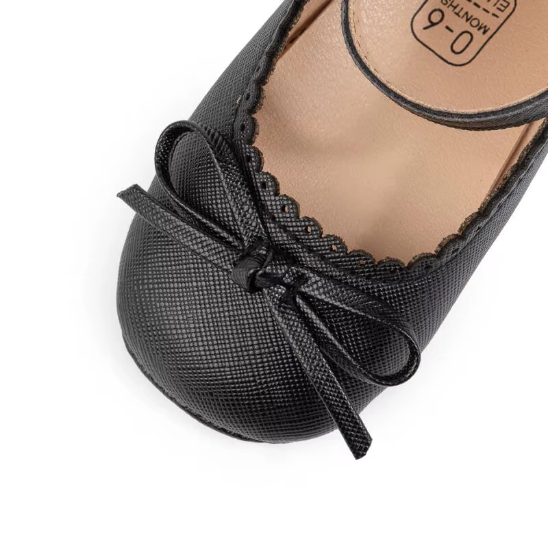 Chaussures de princesse en cuir à semelles souples pour bébés filles