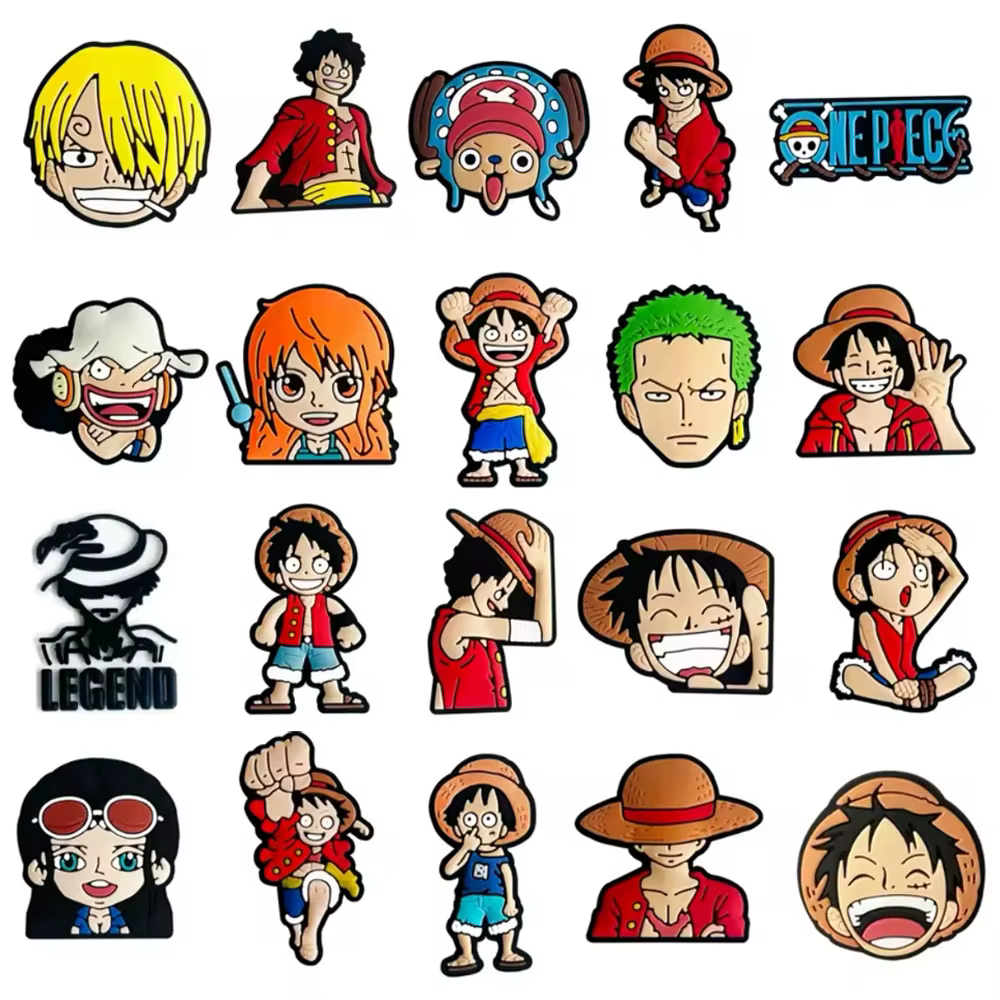12 Breloques de Chaussures Anime One Piece