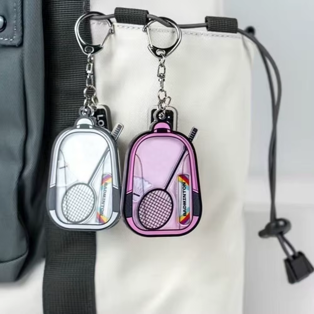 Sac à dos de Badminton mignon, pendentif secouant, porte-clés, accessoires de raquette de Badminton, cadeaux pour amis, Couple, amoureux du sport, Souvenirs