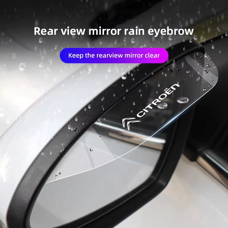 Accessoires pare-pluie pour rétroviseurs de voiture Citroën C4 C3 C5 C5X E-C4 X E-C3 C-Elysee Berlingo C1 C6 C-Crosser