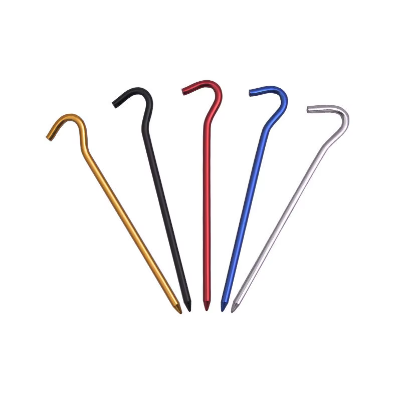 Piquets de tente ronds en aluminium de 18cm