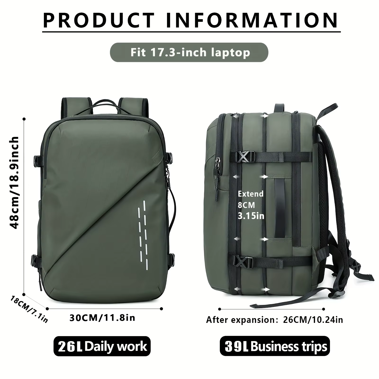 Sac à dos de compression sous vide de grande capacité
