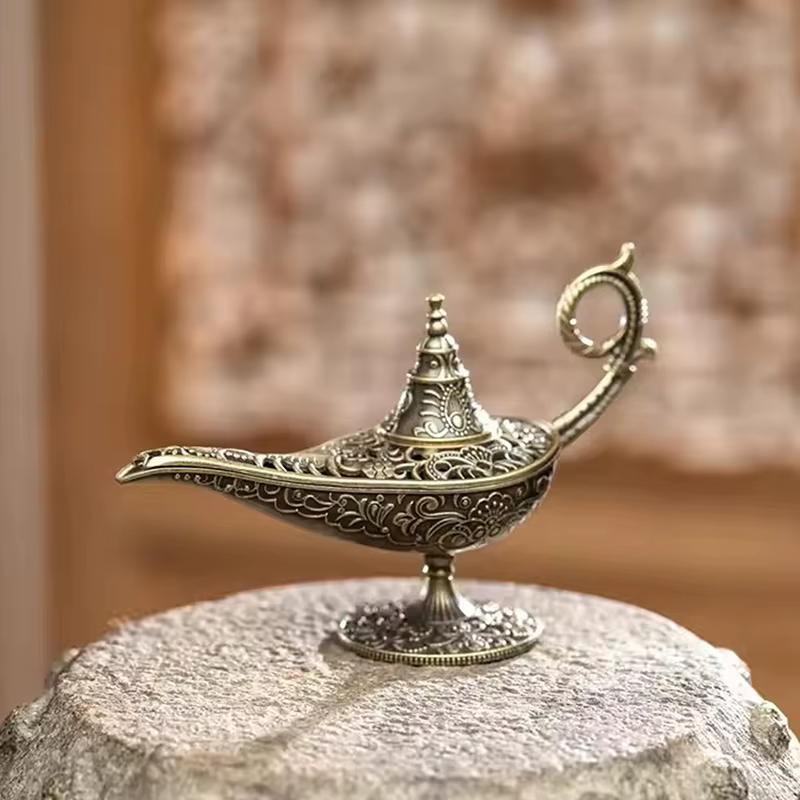 Brûleur d'encens en métal de lampe de Style Antique, bougeoir parfumé et non parfumé, décoration de maison, cadeau, brûleur d'encens arabe