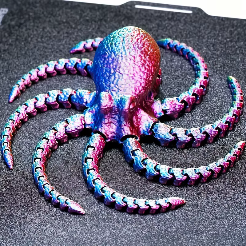Figurine articulée Cthulhu – Modèle de poulpe imprimé en 3D avec tentacules posables