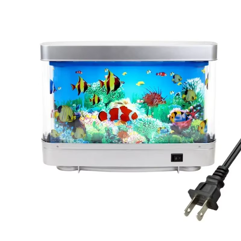 Lampe décorative d'aquarium océanique, lumières d'aquarium artificielles pour poissons tropicaux, lampe à mouvement, veilleuse, imitation de mouvement virtuel