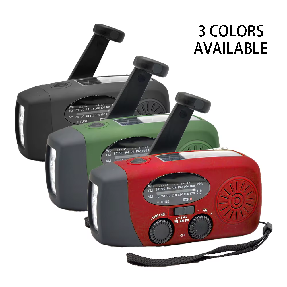 Radio de secours 2000 mAh avec lumières LED