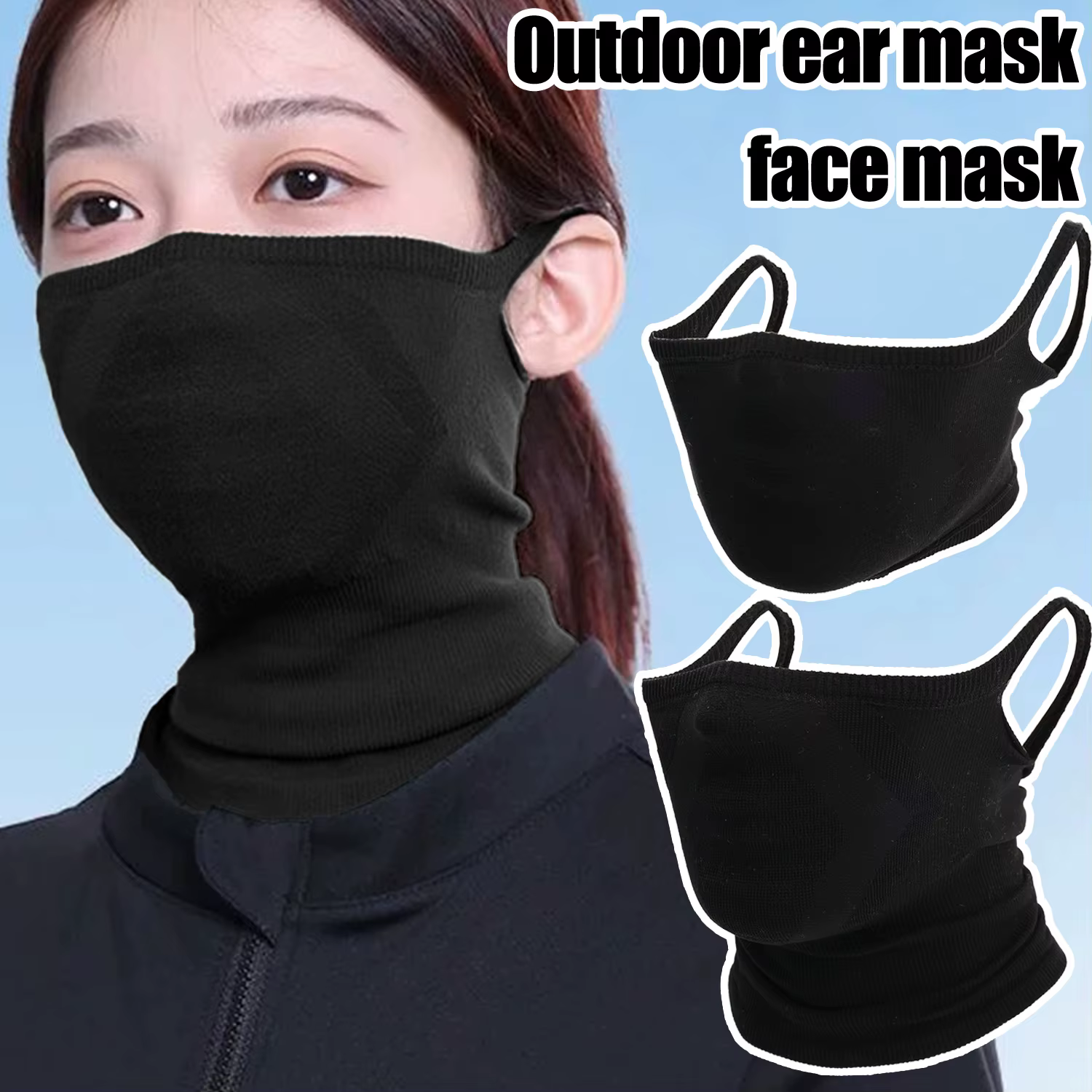 Sport plein visage respirant Protection solaire cyclisme vélo couverture faciale masques réutilisables randonnée Camping course cache-cou écharpe douce