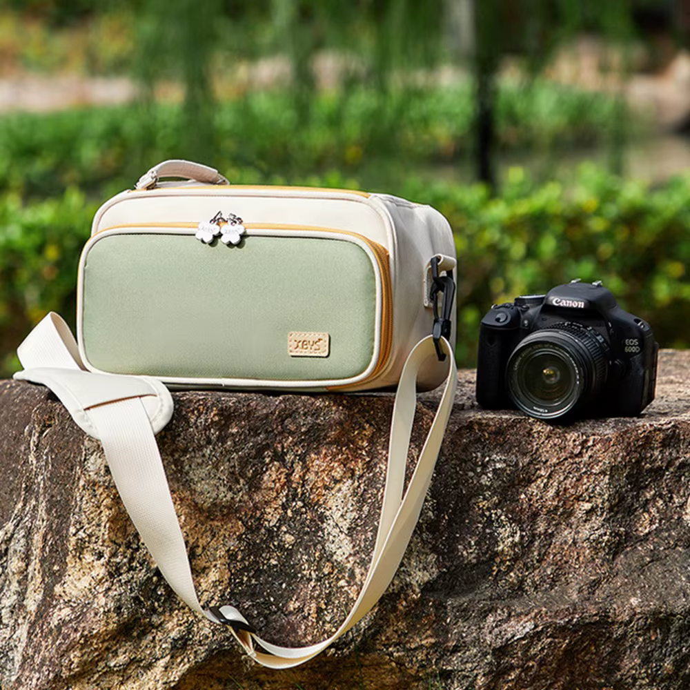 Sac de rangement pour appareil photo avec design bicolore