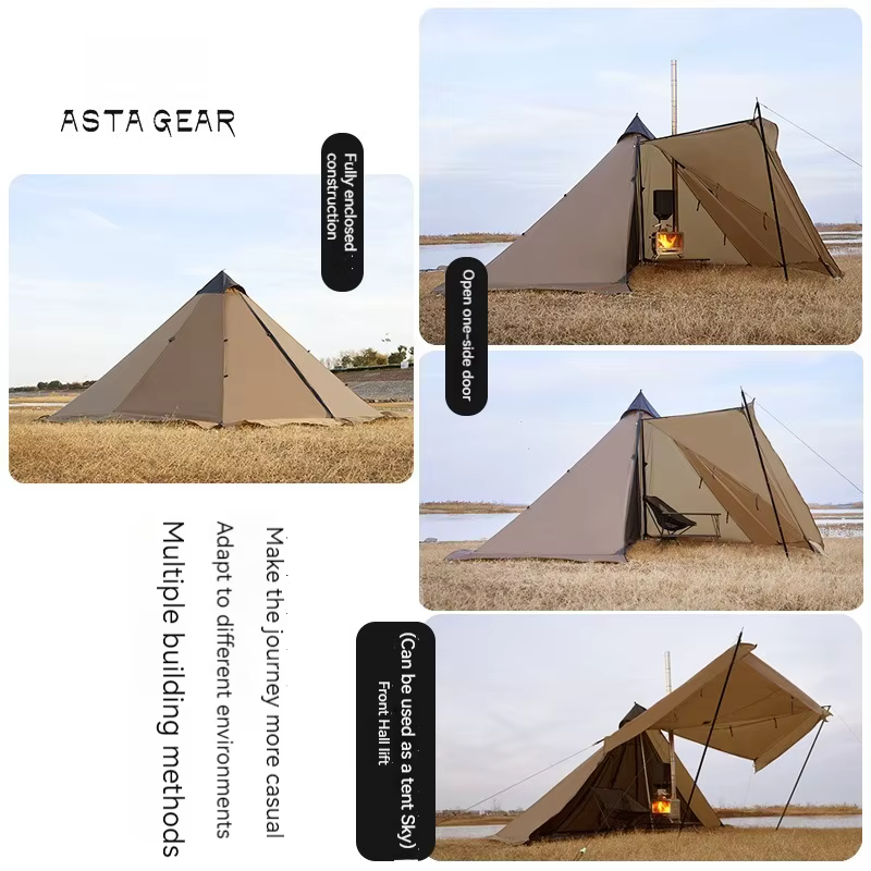 ASTA GEAR Fk 4 La tente ultralégère pyramide de camping peut brûler le bois de chauffage