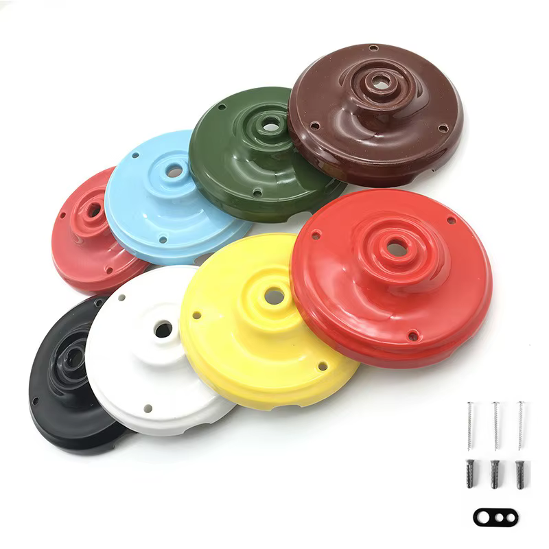 Capuchon de lampe Edison en céramique avec montage de plafonnier décoratif en céramique DIY, suspension décorative pour café et restaurant