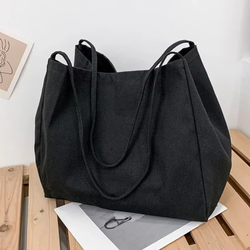 Fourre-tout en toile de grande capacité pour femmes, sac à main d'épicerie réutilisable, sacs de voyage initiés, haute qualité, cuillère à soupe, décontracté, 03/powder