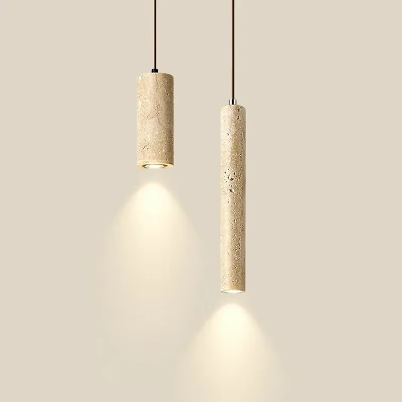Lampe en travertin jaune, lustres de chambre à coucher, lampes suspendues de chevet, lampes rétro pour salon, lampes suspendues pour comptoir de bar, éclairage