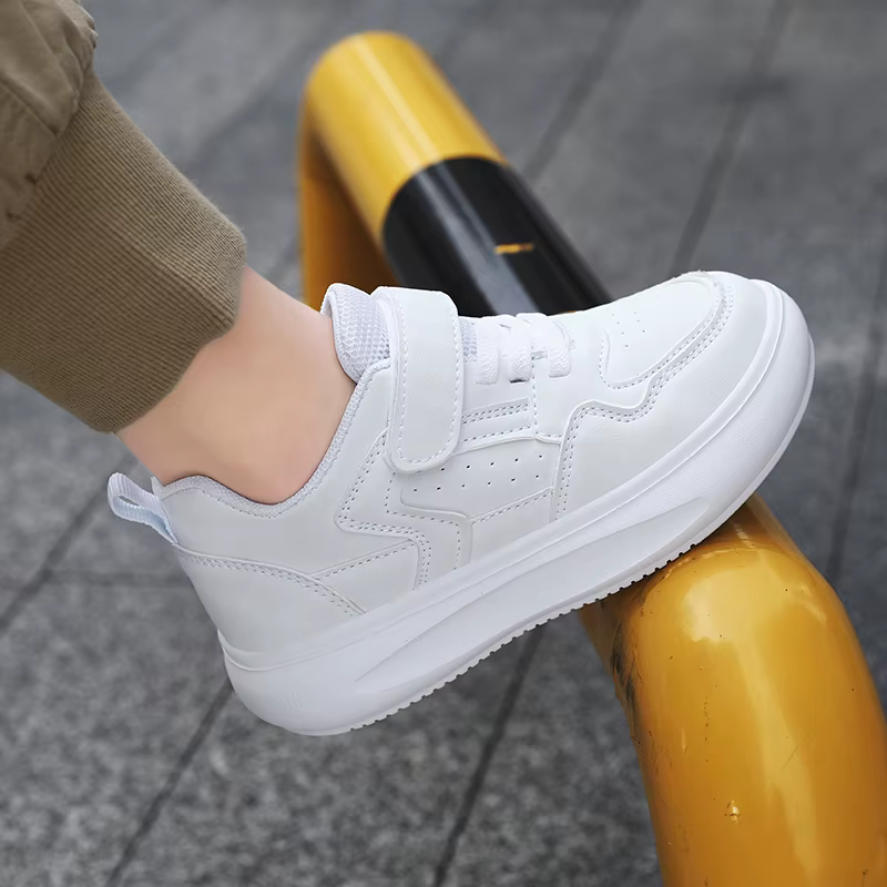 Baskets blanches pour enfants, chaussures décontractées pour garçons et filles, chaussures de Sport en cuir à semelle souple, légères et confortables, baskets à la mode