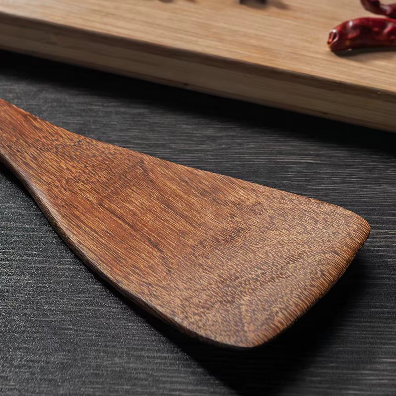 Ensemble d'ustensiles de cuisine antiadhésifs, avec manche en bois, cuillère à soupe, spatule, cuillère à riz, pelle, accessoires de cuisine