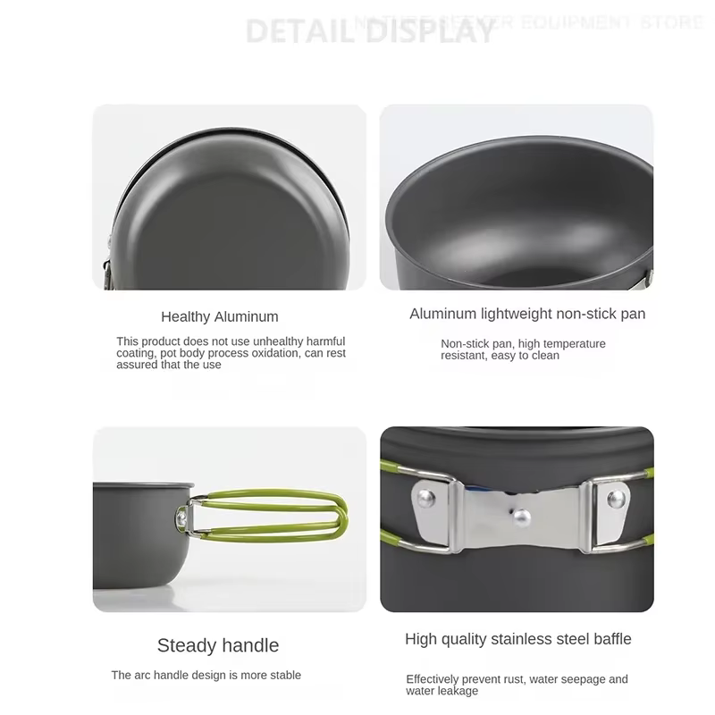 Kit d'ustensiles de cuisine de camping