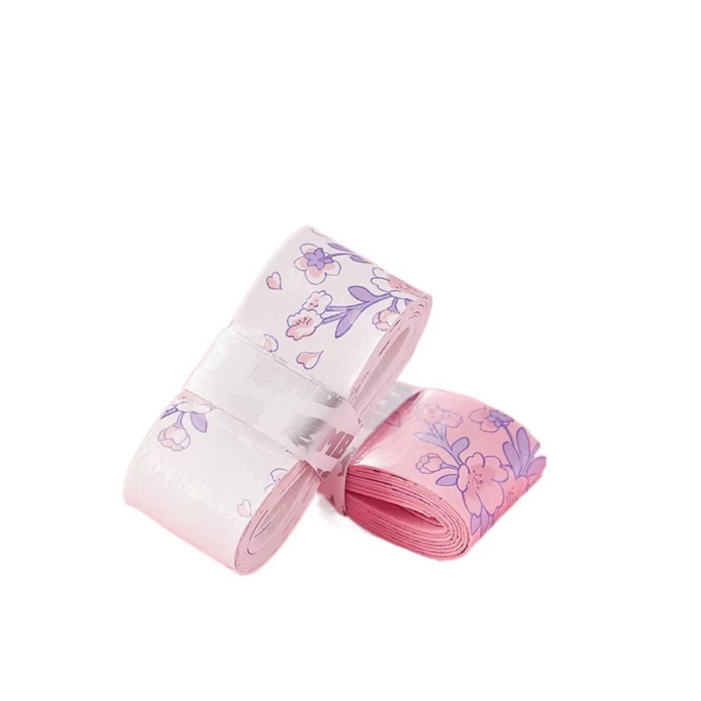 Bande antidérapante pour poignée de Badminton, 2 pièces, absorbant les chocs, Absorption de la sueur, bandeau pour raquette, motif Sakura, surgrips de Tennis
