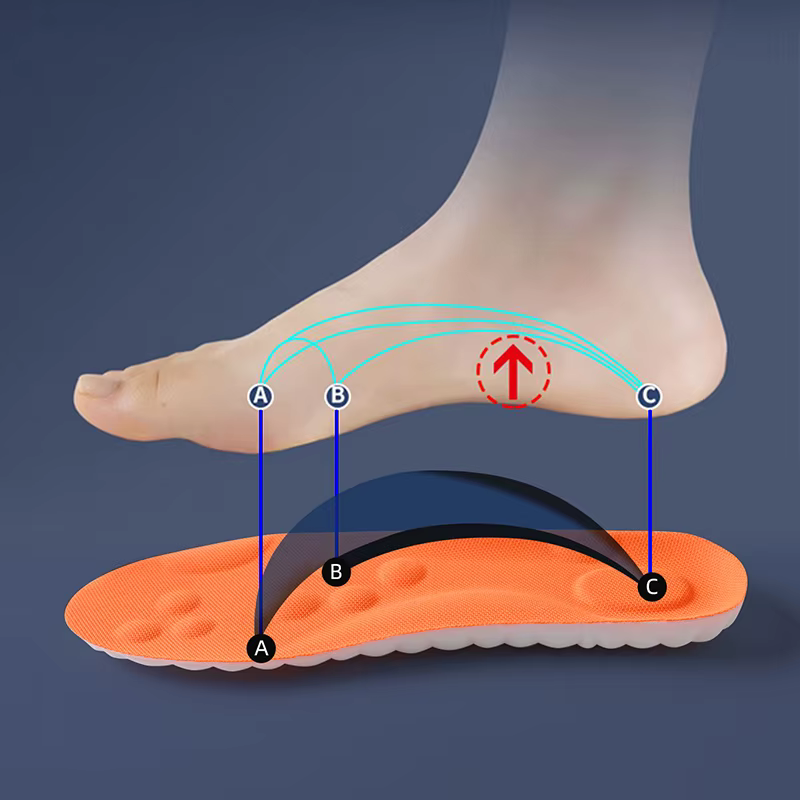 Semelles intérieures de sport en latex, élasticité 4D, amortissement, respirantes, désodorisantes, soutien de la voûte plantaire, semelles orthopédiques, pour homme et femme, semelles de course