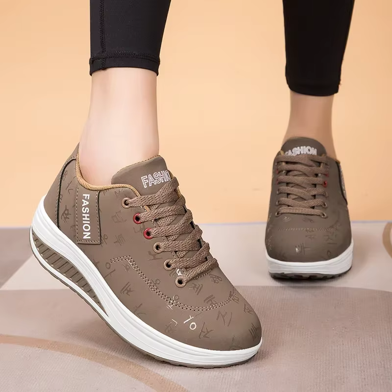 Femmes en plein air fond épais balançoire chaussures décontractées plate-forme de mode grand 42
