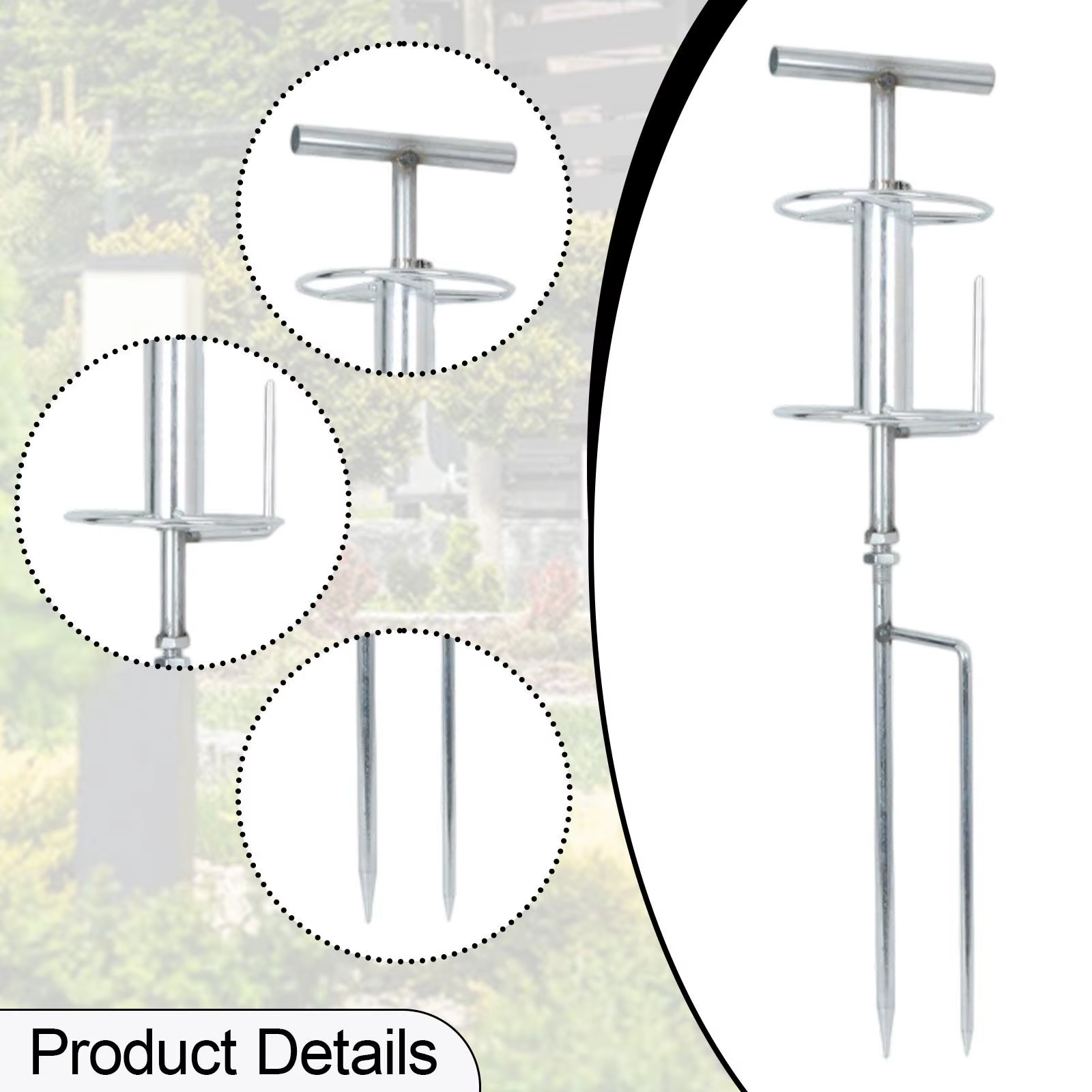Accessoires de piquet de guidage de tuyau d'arrosage, métal robuste pour parterre de fleurs de pelouse à l'extérieur