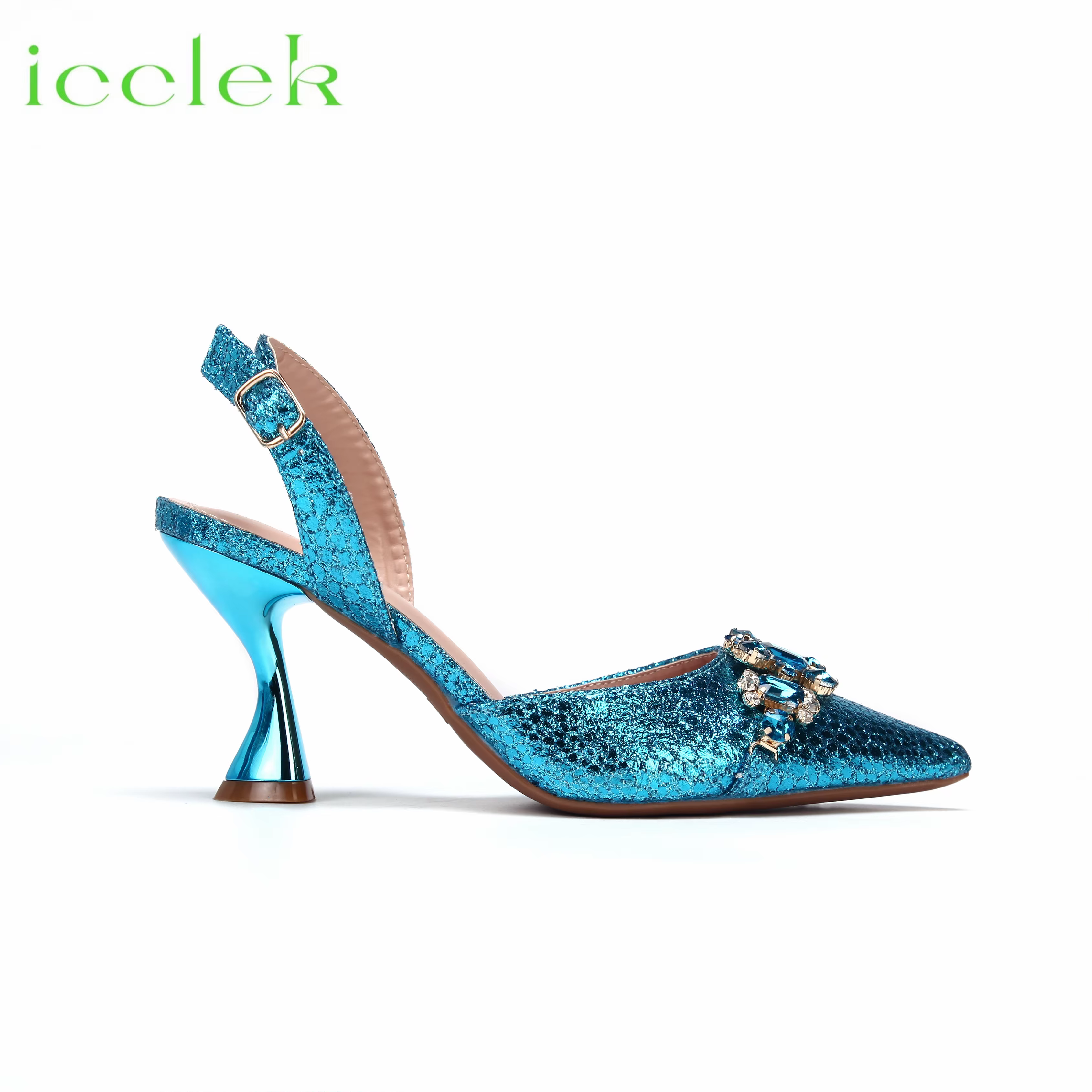 Ensemble de chaussures et de sacs bleu ciel assortis pour femmes nigérianes, talons pour fête, Design italien, Design INS de mariage, nouvelle collection