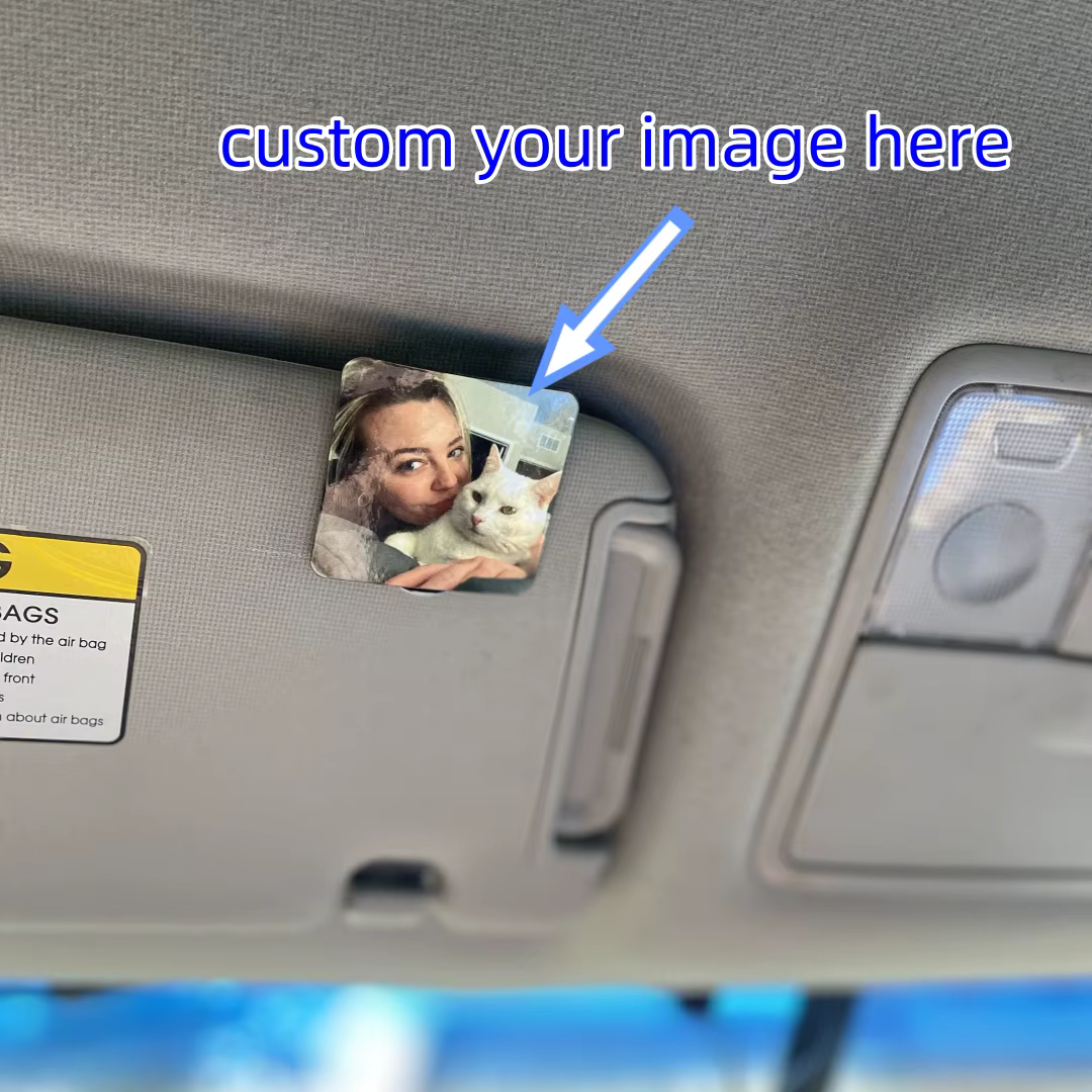 Accessoire de voiture personnalisé 1 pièce-Clip et cintre personnalisés conçus par photo, gravés au laser pour les déplacements quotidiens, les amateurs de voitures et les cadeaux