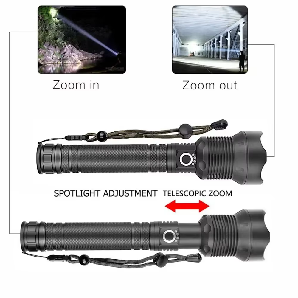 Lampes de poche LED rechargeables 90000 lumens lampe