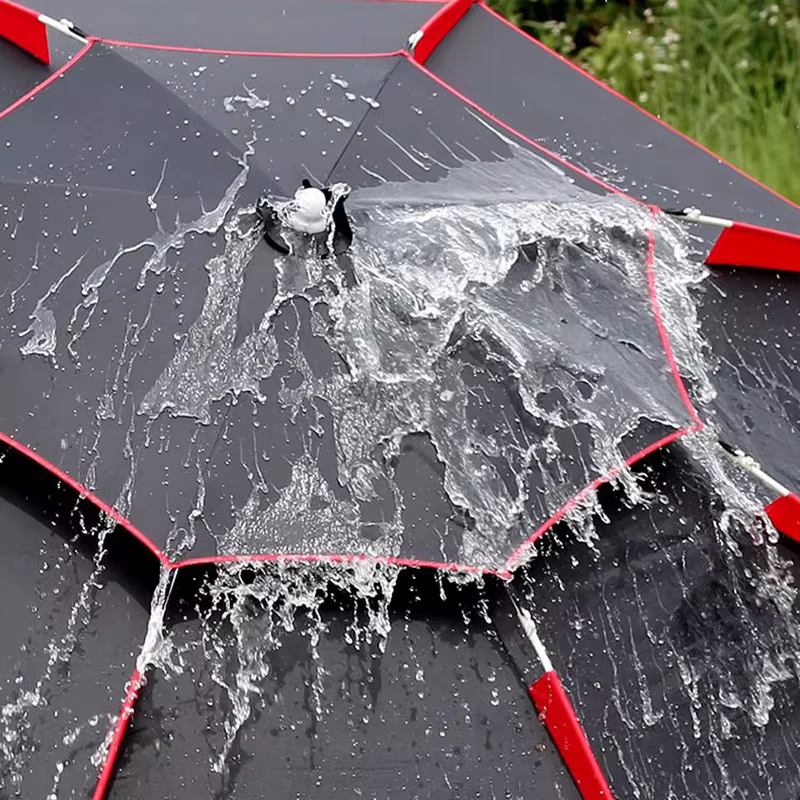 Parasol de pêche Double couche, coupe-vent, étanche, support de Camping en plein air, avec insertion au sol, 2.0-2.2M