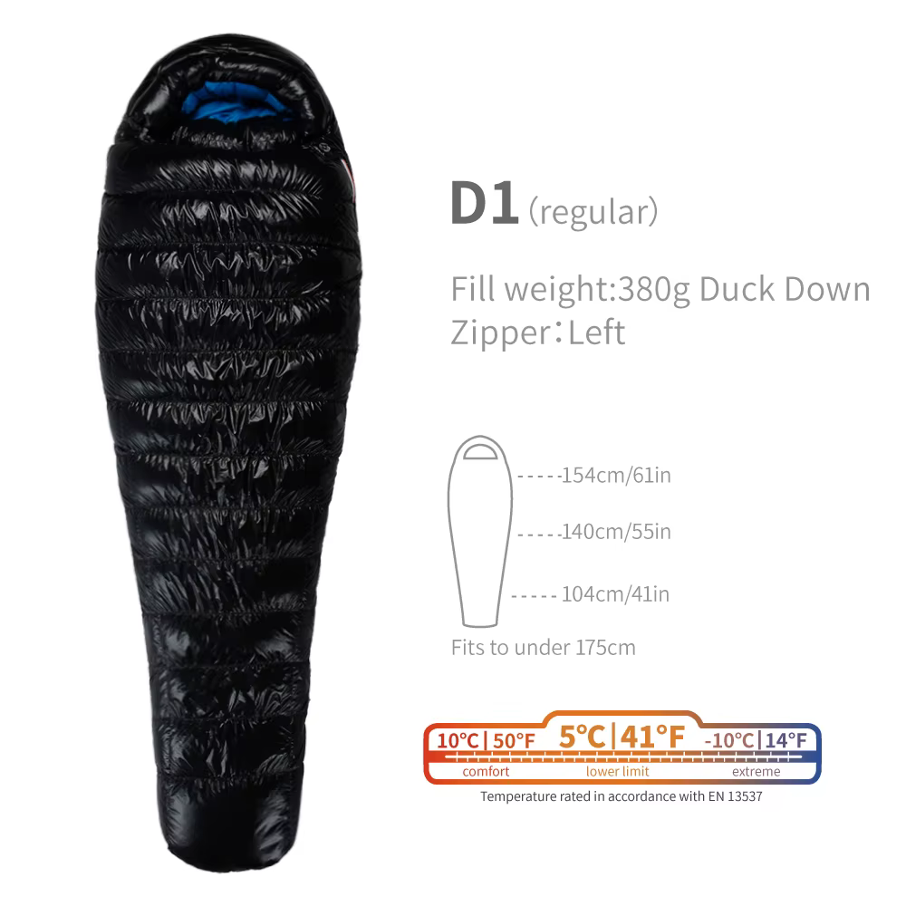 AEGISMAX D1 5 degrés 650FP sac de couchage en duvet de canard ultraléger Camping en plein air randonnée sac