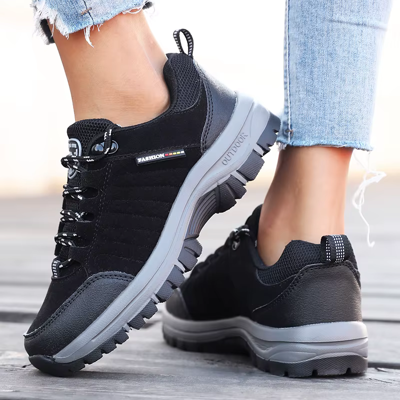 Chaussures de randonnée en daim rétro pour femmes