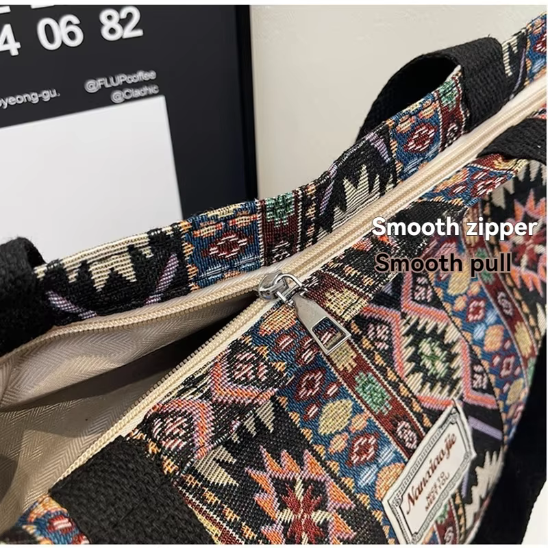 Sac de Style ethnique de grande capacité pour femmes, fourre-tout à la mode, Niche polyvalente, sac à main à une épaule